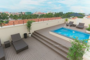 Luxury 3 bedroom penthouse in Wat Phnom