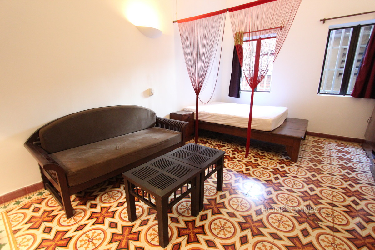 French Colonial 1 Bedroom Apartment For Rent On Riverside | Phnom Penh Real Estate