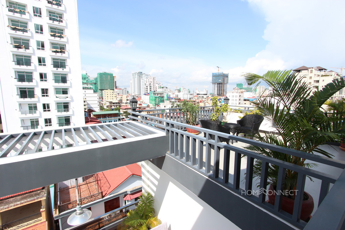 Large Terrace 2 Bedroom Apartment For Rent In BKK3 | Phnom Penh Real Estate