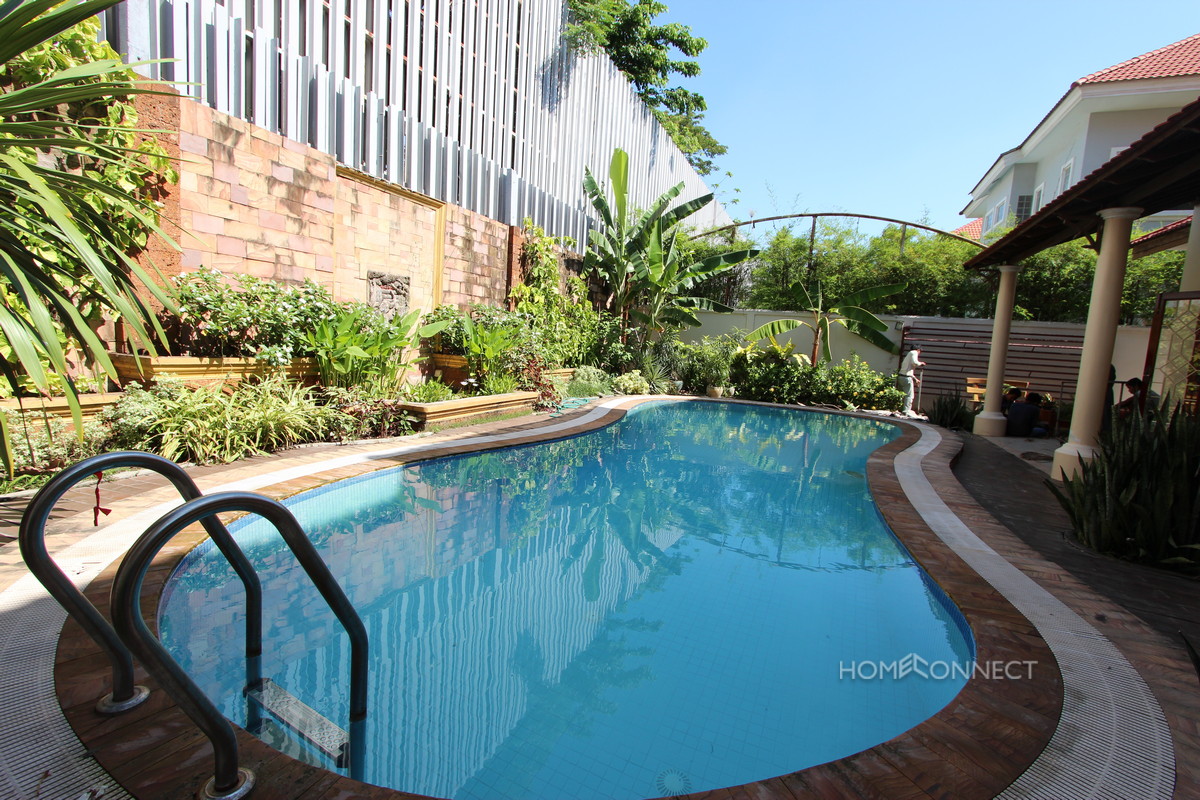 Private Pool 4 Bedroom Villa For Rent In Tonle Bassac | Phnom Penh Real Estate