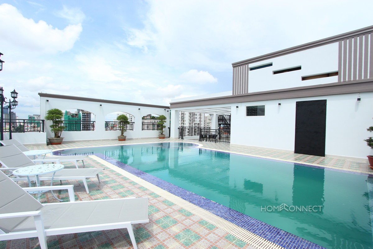 Western Style Large 1 Bedroom Apartment For Rent in BKK1 | Phnom Penh Real Estate