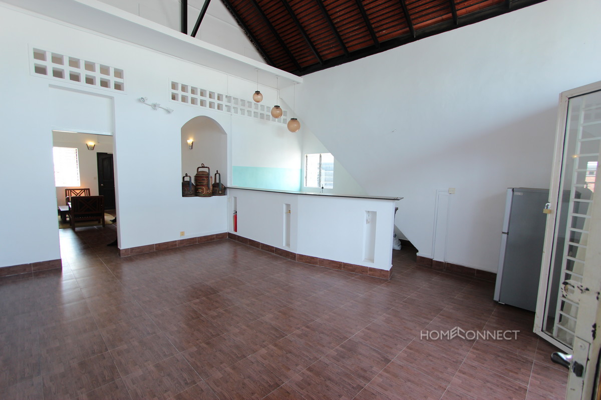 Private Rooftop Two Bedroom Apartment For Rent Near Riverside | Phnom Penh Real Estate