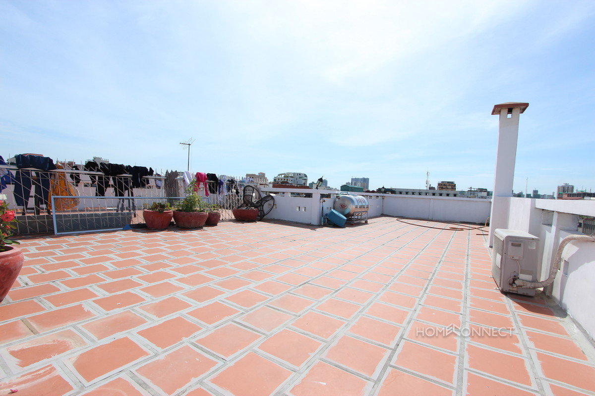 Private Rooftop Two Bedroom Apartment For Rent Near Riverside | Phnom Penh Real Estate